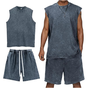 Mens High Quality 100% Cotton Breathable Quick Dry Sports <b>Vest</b> Custom Sleeveless Cropped Boxy Fit Muscle Gym Tank Top Hip Men's - Product Image 1