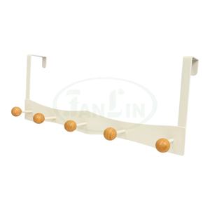 Home Furniture Storage Organizer Hats Coats Entryway Living Room Minimalist Design <b>Over</b>-the-<b>Door</b> <b>Hook</b> Rack 5 <b>Hooks</b> Metal - Product Image 3