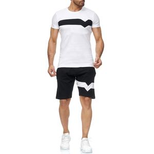 2025 vente chaude Y2K hommes décontracté 2 pièces été ensemble personnalisé à manches courtes T-Shirt Shorts ensemble 100% coton t-shirts ensemble pour hommes - Product Image 1