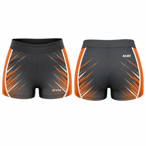 Shorts Deportivos para Mujer, de Spandex, Transpirables, con Cierre de Cordón, Cintura Alta, Ajuste Elástico, para Gimnasio y Entrenamiento - Product Image 1