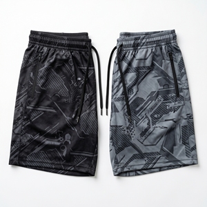 Pantalones cortos de malla con gráfico de llamas verdes Inferno personalizados, pantalones cortos de entrenamiento de baloncesto por sublimación para hombre - Product Image 3
