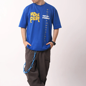 เสื้อยืดลำลองผู้ชายผ้าฝ้าย 100% 220 GSM ระบายอากาศได้ดี แขนสั้น สกรีนโลโก้ด้วยโฟม 3 มิติ แบบกำหนดเองได้ - Product Image 4