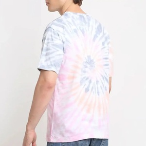 Camiseta de Manga Corta para Hombre, Cuello Redondo, Corte Holgado, Informal, de Poliéster/Algodón No Tejido, de Secado Rápido, en Rosa, Gris y Blanco - Product Image 2