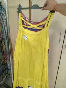 Vestido Kurti de Verano Boho de Algodón Rosa Elástico con Encaje Calado, Ajuste Holgado, Estilo Casual para Resort, con Cuello de Cordones y Bordado Sólido, Colección 2026 - Product Image 3