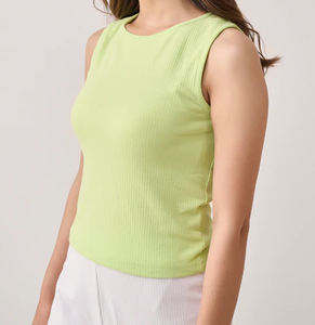 เสื้อกล้ามถักสำหรับผู้หญิงใส่หน้าร้อน ระบายอากาศได้ดี แบบสั้น แฟชั่นสำหรับผู้หญิง - Product Image 4