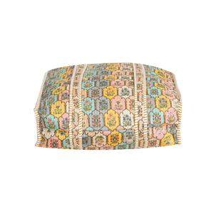 Bolsa de Mano de Algodón con Estampado Floral Mughal Multicolor, Bolso de Hombro Reversible Acolchado, Reutilizable para Compras, para Mujer, Verano - Product Image 2