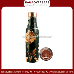 Innovadora botella de cobre con estampado de esmalte Premium, botella de agua de cobre puro certificada, beneficios para la salud, botella de agua potable - Product Image 5
