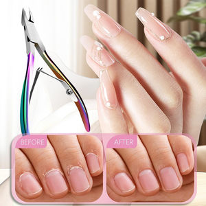 Outils professionnels pour le nail art, pinces à cuticules incurvées personnalisées de 5 mm, coupe-cuticules pour manucure, acier inoxydable, soins personnels - Product Image 5