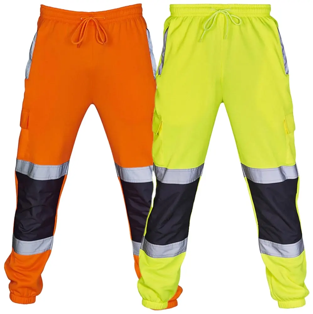 Custom Pants PatternとAdults Age Group Custom Design Mens Joggers High Viz Cargo Safety Pants