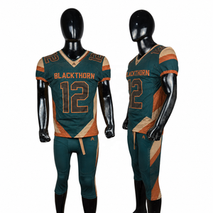 Conjuntos de Uniformes de Fútbol Americano Personalizados, Jersey Sublimado, Uniforme Ajustado para Hombre, 100% Poliéster/Spandex - Product Image 4