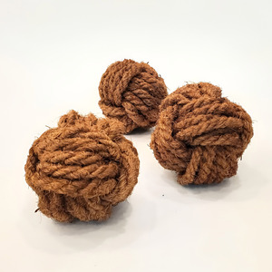 Teeth cleaning toy for <b>dogs</b> hand-braided coconut rope <b>balls</b> interactive pet chewing play <b>ball</b> - Product Image 6