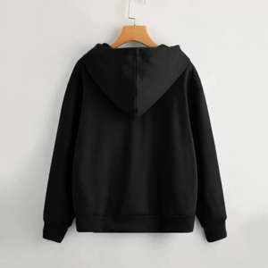 Sudadera con Capucha Unisex Blanca con Cierre, Corte Regular, Color Sólido, con Bolsillo, Estilo Casual para Otoño, 100% Algodón, Tejido de Felpa, Servicio OEM - Product Image 2
