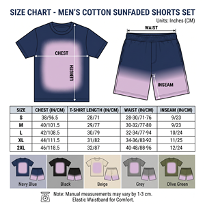 Men's Premium <b>Knitted</b> Cotton Breathable Sunfaded Shorts <b>Set</b> | Oversized Streetwear 2-Piece Tracksuit | Vintage Washed Casual - Product Image 6