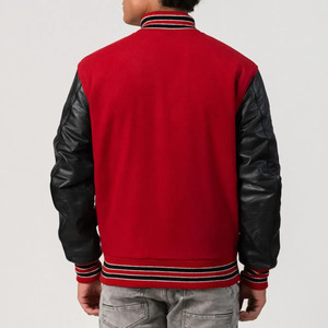 Veste universitaire en cuir sur mesure pour hommes, veste bomber premium, veste de baseball décontractée streetwear pour hommes - Product Image 3