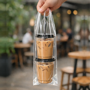 Sacs plastiques LDPE pour emporter, qualité alimentaire, transparents, réutilisables, extra petits 10x40cm, fabriqués en Indonésie - Product Image 1