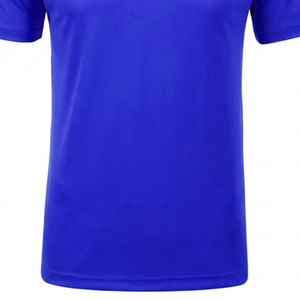 T-shirt Homme Bleu Uni Style Hip-Hop Léger en Coton Tricoté Respirant à Manches Courtes pour Impression Numérique - Product Image 3