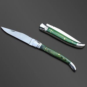 Damascus Steel Fruit Knife Solid Wood Handle Stainless Steel Kitchen Knife Portable Folding Cutting Knife Premium Household - Product Image 1