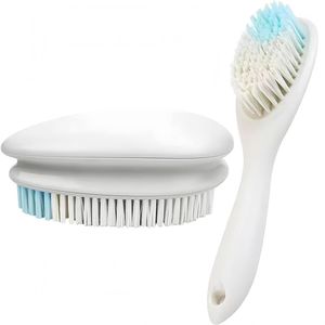 2 Pack Soft Bristle <b>Scrub</b> Brush Effective for Laundry Cleaning and Stain Removal on <b>Clothes</b> and Carpet Fabric - Product Image 1