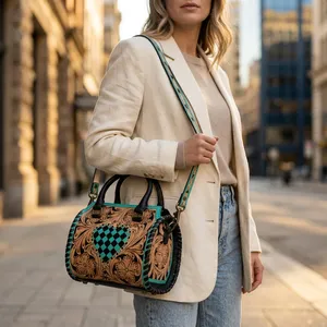 Vintage Women's <b>Handbag</b> Genuine Leather Bags Sling Shoulder Bags Brown Leather <b>Handbags</b> for Women - Product Image 2