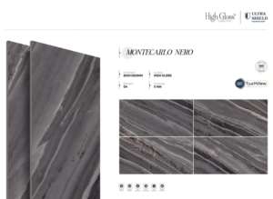 กระเบื้องพอร์ซเลนเคลือบเงา Prestige ขนาด 800x1600 1200x1800 750x1500 มม. ออกแบบมาเพื่อการจัดวางที่เรียบง่ายและสมดุลสวยงาม - Product Image 3