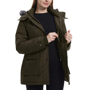 Custom Logo Outdoor Women's Parka <b>Coat</b> Jacket New Arrival Windbreaker Ladies Hooded Long Stylish Women's Parkas Jackets - Product Image 5