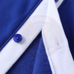 Fraternity Beta Blue Knitted <b>Cardigan</b> Women's Sweater Greek Embroidery PBS Letter V-Neck 100% Cotton Full Sleeve University Wear - Product Image 3