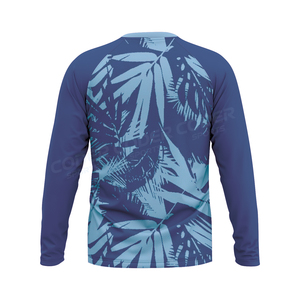 Chemise de pêche pour homme à manches longues, séchage rapide, coupe confortable, protection solaire UPF50+, col rond, impression graphique sublimée personnalisée - Product Image 4