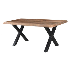 Mesa de Centro de Madera de Alta Calidad con Estructura Metálica, Acabado Natural, Mueble Decorativo para Sala de Estar, Mesa Auxiliar Hecha a Mano - Product Image 6