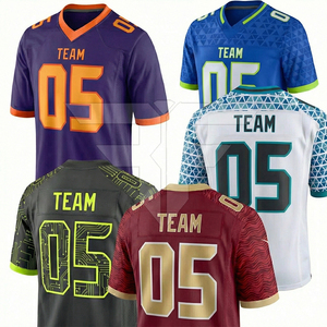 Maillots de sport respirants 100% polyester personnalisables avec impression par transfert thermique, ensemble de maillots de football tendance pour hommes et femmes - Product Image 3