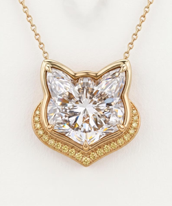 Collar con Colgante Chapado en Oro de 18K para Mujer, con Circonita Cúbica y Cadena de Caja, Joyería Bonita para Uso Diario - Product Image 1