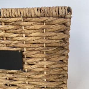 Nhat Minh MS243 Eco-Friendly Water Hyacinth Folding Rectangle Storage <b>Basket</b> for Home <b>Kitchen</b> Garden Use Bohemian Style 5-10kg - Product Image 6