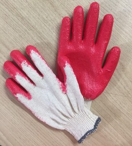 ถุงมือยางเคลือบหลายสีแบบเวียดนาม ป้องกันการบาด ป้องกันการลื่น ใช้ซ้ำได้ ถุงมือถักเคลือบยางลาเท็กซ์ผสมฝ้าย 10 คู่ สำหรับทำสวน ป้องกันมือ - Product Image 6