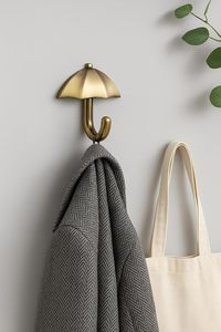Golden Umbrella Look <b>Hook</b> Strong Heavy Duty Stainless Steel Waterproof Towel <b>Hooks</b> <b>Stick</b> <b>for</b> Bathroom Bathroom Towel Hang - Product Image 5