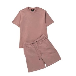 Ensemble T-shirt et short pour homme, effet délavé, impression de logo personnalisée, été, respirant, séchage rapide - Product Image 3