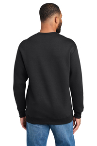 Sweat-shirt à col rond pour homme, couleur unie, coupe classique, tissu tricoté, pull décontracté, noir, manches longues, 100% coton, anti-rétrécissement - Product Image 5