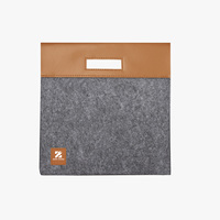 Sac fourre-tout décontracté pour femme en feutre de laine patchwork avec fermeture à bouton, design portable_3D Bag