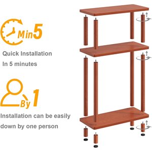 Wholesale 3 Tier Wood Bedroom <b>Side</b> <b>Table</b> <b>Storage</b> Shelf Farmhouse Mango Wood Furniture Manufacturer Importers | MOQ 10 - Product Image 3