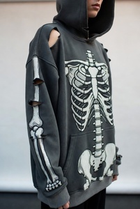Sudadera con Capucha Unisex de Estilo Gótico, Impresión Digital Personalizada, Corte Regular, Tejido de Punto de Otoño, Poliéster/Algodón, Transpirable por Delante - Product Image 3
