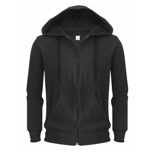 Sweat-shirt à capuche zippé en polaire pour homme, personnalisable, élégant, avec fermeture éclair contrastante, vierge, décontracté, pour la vente en gros - Product Image 2