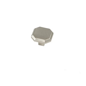 Fancy Octagonal Cabinet <b>Knob</b> Brass Minimalist Design <b>Silver</b> Finished Furniture Handle for Kitchen Home Office Universal Fit - Product Image 1