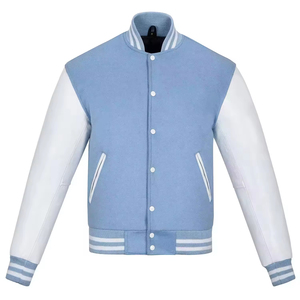 Best Selling <b>Mens</b> Baseball <b>Jacket</b> <b>Long</b> Sleeve Button-Up Varsity Style Street Wear Dot Crocheted OEM Service Winter <b>Jacket</b> - Product Image 3