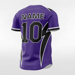 Maillot de baseball unisexe à manches courtes, imprimé par transfert thermique, respirant, antibactérien, en polyester, personnalisable avec le nom de l'équipe, pour le sport - Product Image 5