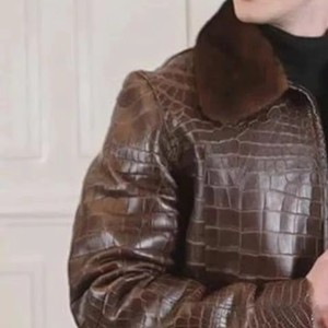 Premium Python Print <b>Leather</b> <b>Jacket</b> Men Motorcycle Biker OEM ODM Manufacturer Sample Service Available Factory - Product Image 2