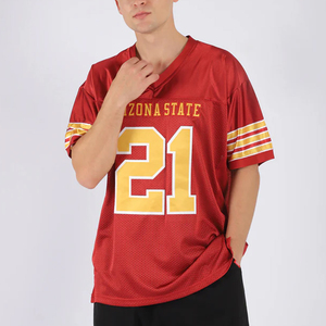 Maillot de football américain personnalisé à manches courtes, imprimé, respirant, avec logo personnalisé, en Spandex/Polyester pour les ligues - Product Image 2