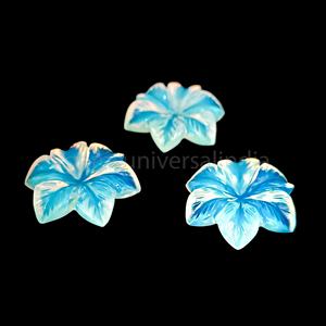 Cuentas de piedras preciosas facetadas de opalita natural talladas a mano con forma de flor de 30mm para la fabricación de joyas de la India a granel - Product Image 2