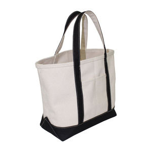 Sac de bateau en toile naturelle 20 oz, robuste et durable, avec base inférieure à poignée garnie de noir, idéal pour la promotion et la publicité - Product Image 2