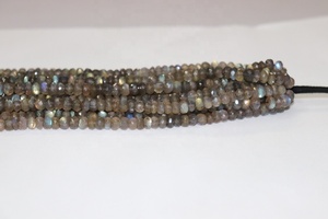 7-8mm Labradorite facettes Rondelle perles 14 pouces brin pour la fabrication de bijoux pierre précieuse Labradorite naturelle - Product Image 3
