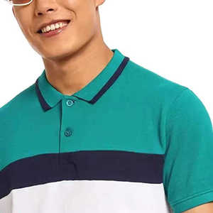 เสื้อโปโลชาย MOQ ต่ำ รับสกรีนโลโก้ แห้งเร็ว น้ำหนักเบา ผ้าแคนวาสคอตตอนสีพื้น - Product Image 5