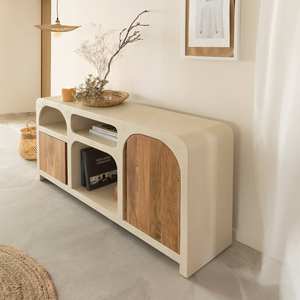 Aparador Vandana Stellar Mira en madera con efecto hormigón y madera de acacia - Product Image 3