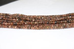 Rondelle à facettes d'andalousite naturelle de haute qualité Pierres précieuses en vrac Perles d'andalousite de haute qualité - Product Image 2